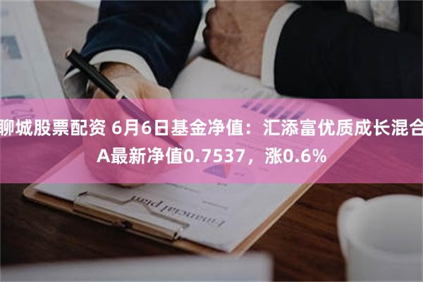 聊城股票配资 6月6日基金净值：汇添富优质成长混合A最新净值0.7537，涨0.6%