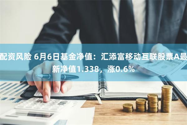 配资风险 6月6日基金净值：汇添富移动互联股票A最新净值1.338，涨0.6%