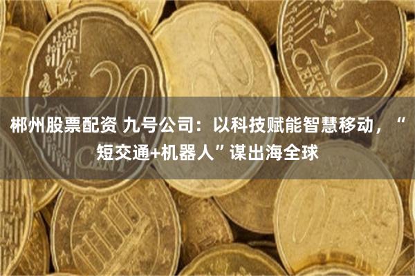 郴州股票配资 九号公司：以科技赋能智慧移动，“短交通+机器人”谋出海全球