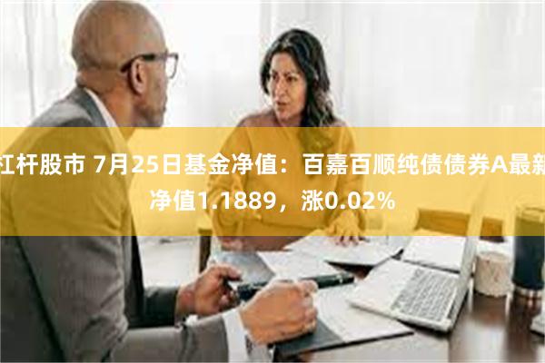 杠杆股市 7月25日基金净值：百嘉百顺纯债债券A最新净值1.1889，涨0.02%