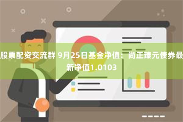 股票配资交流群 9月25日基金净值：尚正臻元债券最新净值1.0103