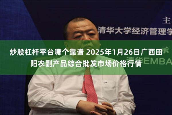 炒股杠杆平台哪个靠谱 2025年1月26日广西田阳农副产品综合批发市场价格行情