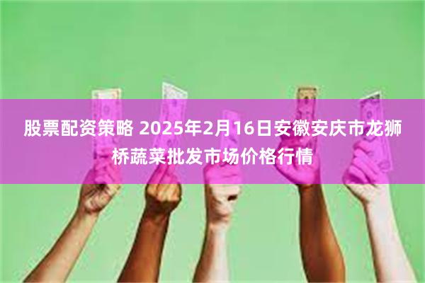 股票配资策略 2025年2月16日安徽安庆市龙狮桥蔬菜批发市场价格行情